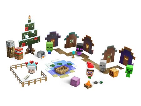 Minecraft Mob Head Minis Advent Calendar Featuring Pixelated Video-Game Character Figures with Giant Heads, Collectible Toy Gift for Fans Ages 6 Years & Older Supply