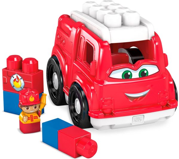 Mega Bloks First Builders Freddy Fire Truck, Building Toys for Toddlers (6 Pieces) For Cheap