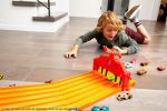 Hot Wheels - Super 6-Lane Raceway Track Set - Orange Online Sale