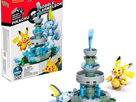 Mega Construx Pokemon Pikachu vs. Sobble Figure Building Set Online now