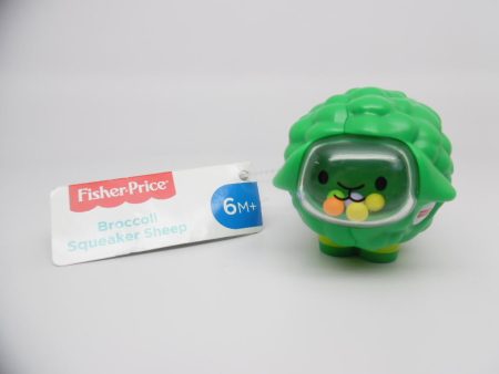 Fisher-Price Broccoli Squeaker Sheep Mini Toy Ages 6m Online Sale