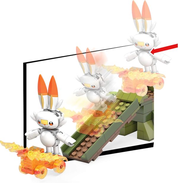 Mega Construx Pokemon Grookey vs. Scorbunny Figure Building Set Online Hot Sale