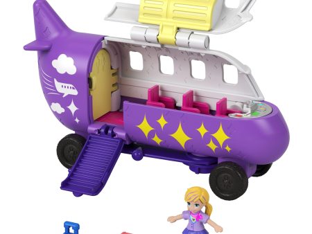 Polly Pocket Pollyville Airplane With Micro Doll and Accessories Supply