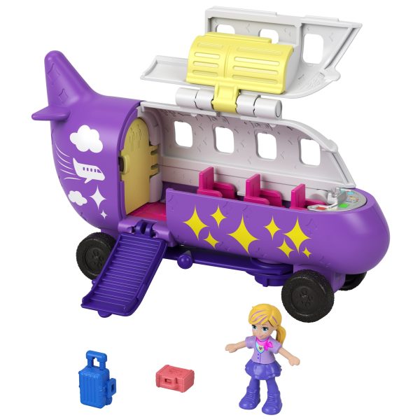 Polly Pocket Pollyville Airplane With Micro Doll and Accessories Supply