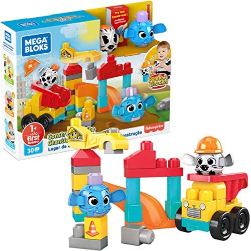 Mega Bloks Peek A Blocks Construction Site, 30 Pieces Sale