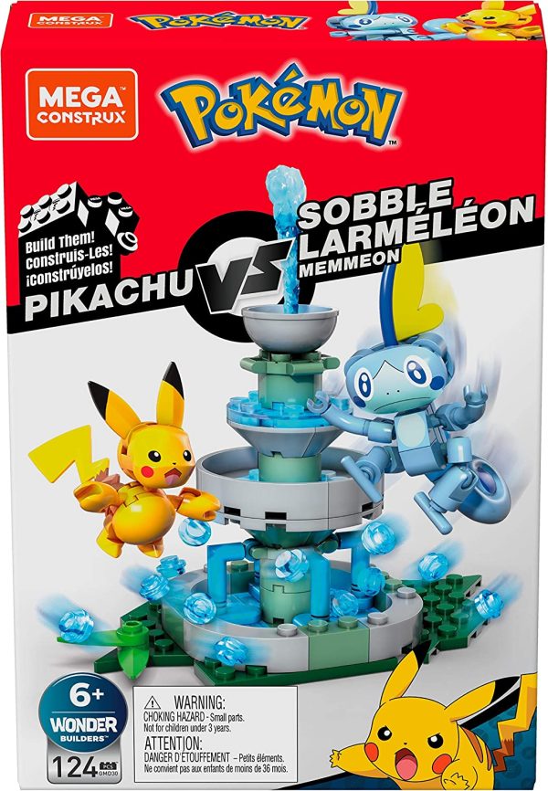 Mega Construx Pokemon Pikachu vs. Sobble Figure Building Set Online now