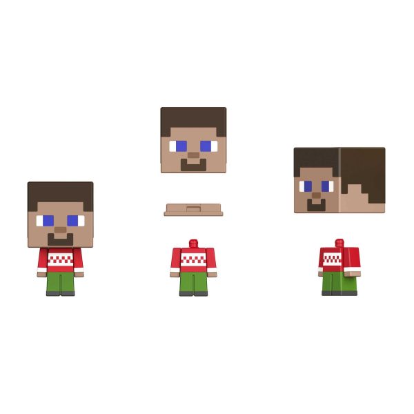 Minecraft Mob Head Minis Advent Calendar Featuring Pixelated Video-Game Character Figures with Giant Heads, Collectible Toy Gift for Fans Ages 6 Years & Older Supply