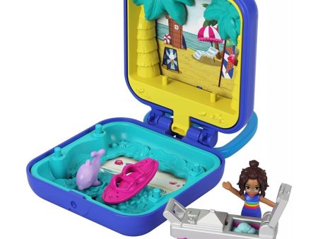 Polly Pocket Shani Tropical Beach Compact With Mobile Ice Cream Cart Supply