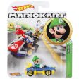 Hot Wheels Mario Kart Die-Cast Luigi with Mach 8 Vehicle on Sale