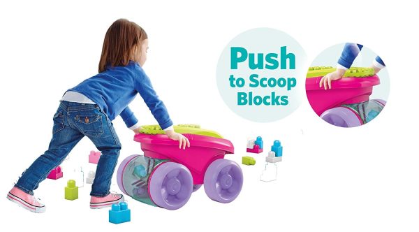 Mega Bloks Block Scooping Wagon Building Set Pink Cheap