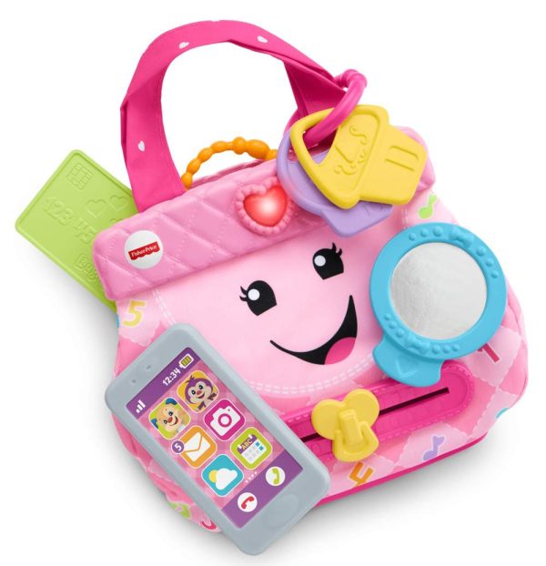 Fisher-Price Laugh & Learn My Smart Purse, Pink, Musical Baby Toy Supply