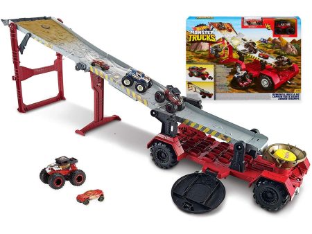 Hot Wheels Monster Trucks Downhill Race & Go Playset Online now