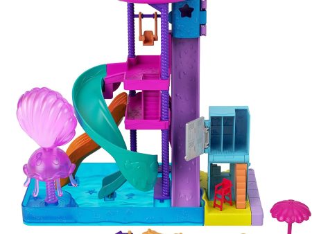 Polly Pocket Pollyville Super Slidin  Water Park with Micro Polly & Lila Dolls Cheap